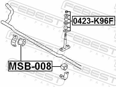 Mounting, stabiliser bar MSB-008 - image 2