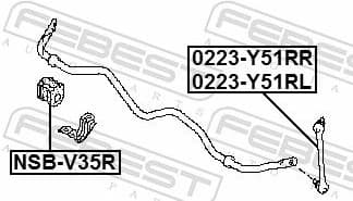 Link/Coupling Rod, stabiliser bar 0223-Y51RL