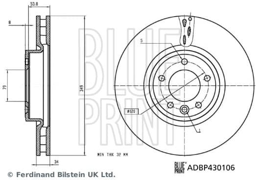 Brake Disc ADBP430106 - image 3