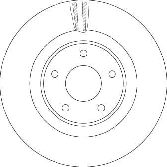 Brake Disc TRW SINGLE DF6496S - image 2