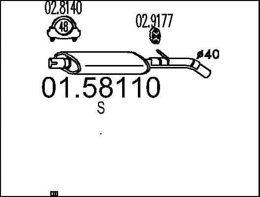 Centre Muffler 01.58110