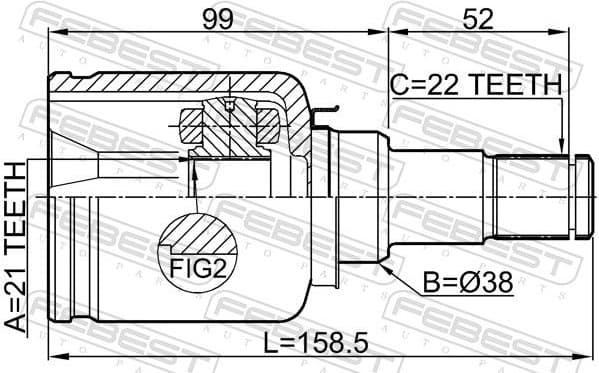 Joint Kit, drive shaft 2111-FUSATLH - image 2