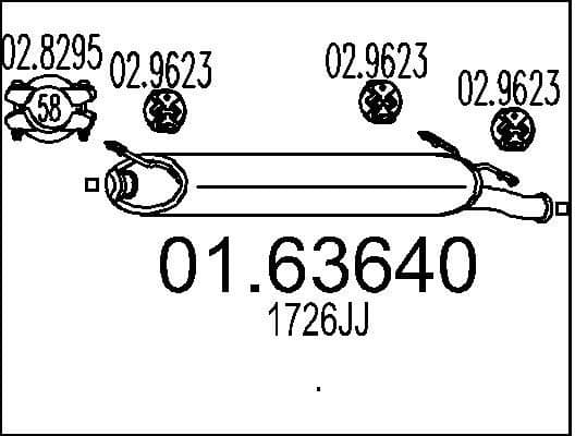 Rear Muffler 01.63640