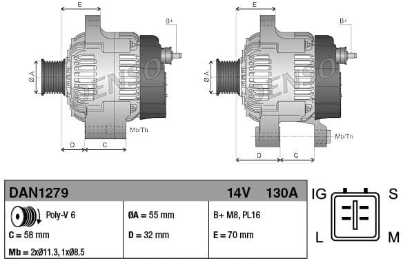 Alternator DAN1279 - image 3
