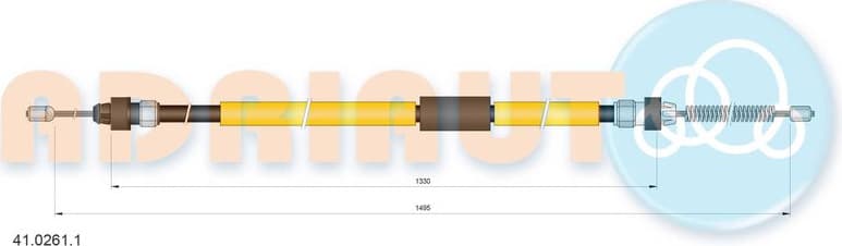 Cable Pull, parking brake 41.0261.1