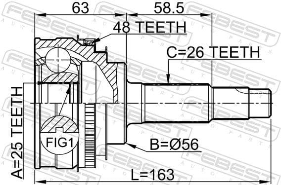 Joint Kit, drive shaft 0110-065A48 - image 2