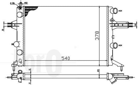 Radiator, engine cooling LORO 037-017-0066 - image 2