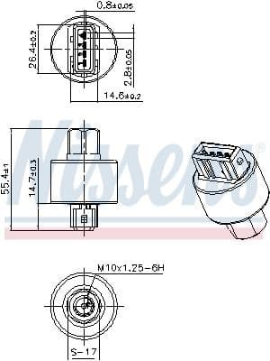 Pressure Switch, air conditioning ** FIRST FIT ** 301103