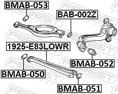 Mounting, control/trailing arm BMAB-051 - image 2