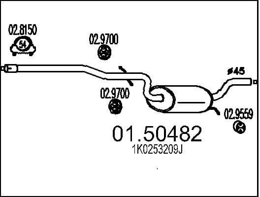 Centre Muffler 01.50482