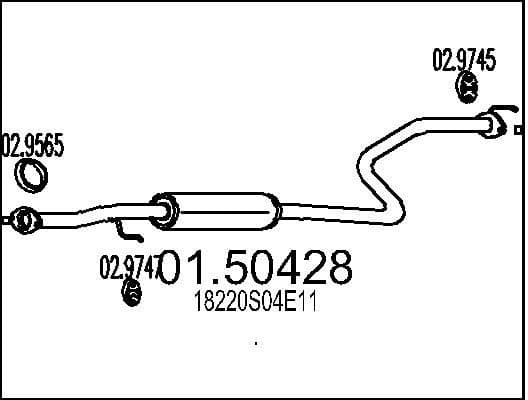 Centre Muffler 01.50428