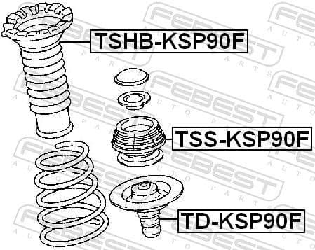 Suspension Strut Support Mount TSS-KSP90F - image 2