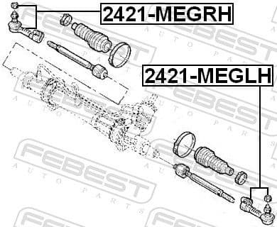 Tie Rod End 2421-MEGLH - image 2