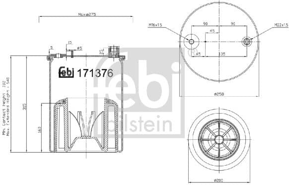 Bellow, air suspension 171376
