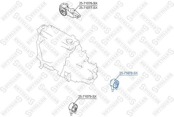 Mounting, engine 25-71078-SX - image 2