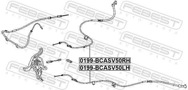 Cable Pull, parking brake 0199-BCASV50LH - image 2