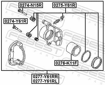 Repair Kit, brake caliper 0275-Y61R - image 2