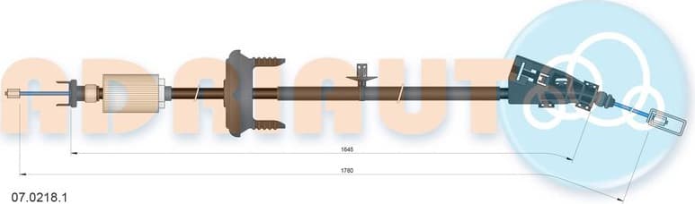 Cable Pull, parking brake 07.0218.1