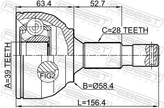 Joint Kit, drive shaft 2510-3084B - image 2