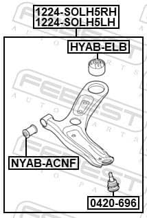 Control/Trailing Arm, wheel suspension 1224-SOLH5RH - image 2
