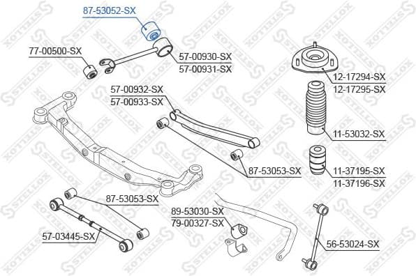 Mounting, control/trailing arm 87-53052-SX - image 2