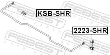 Link/Coupling Rod, stabiliser bar 2223-SHR - image 2