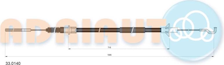 Cable Pull, clutch control 33.0140