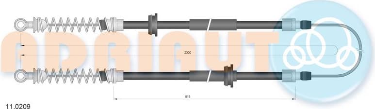 Cable Pull, parking brake 11.0209