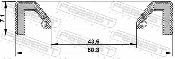 Seal Ring, torque converter 95KAY-45580707R - image 2