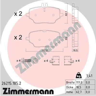 Brake Pad Set, disc brake 26215.185.2