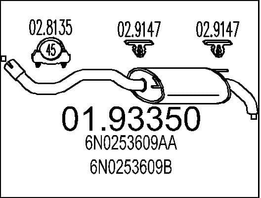 Rear Muffler 01.93350