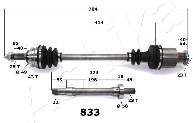 Drive Shaft 62-08-833 - image 2