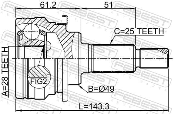 Joint Kit, drive shaft 0710-AZG413 - image 2