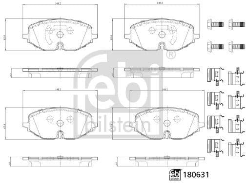 Brake Pad Set, disc brake 180631