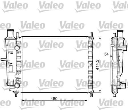 Radiator, engine cooling 732788
