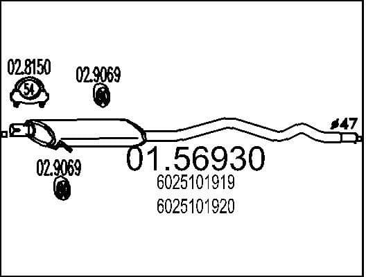 Centre Muffler 01.56930