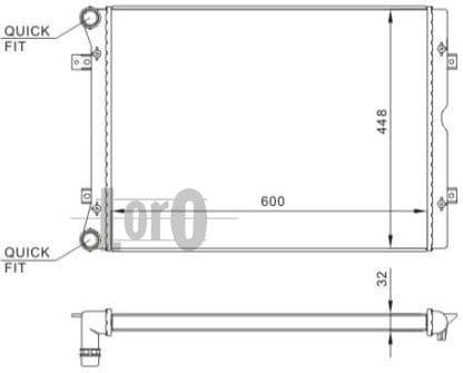 Radiator, engine cooling LORO 017-017-0019 - image 2