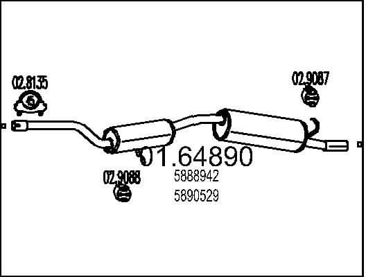 Rear Muffler 01.64890