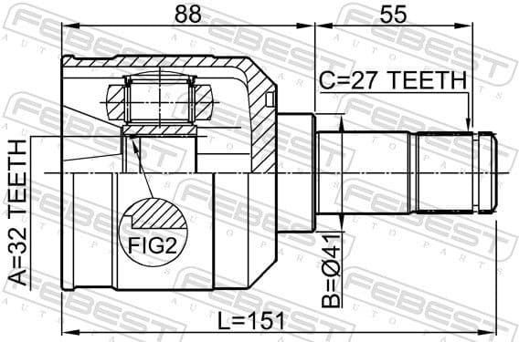 Joint Kit, drive shaft 0411-DJ24 - image 2