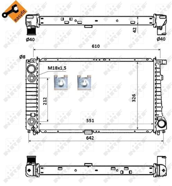 Radiator, engine cooling EASY FIT 53877 - image 5
