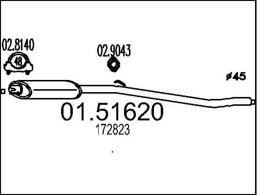 Centre Muffler 01.51620