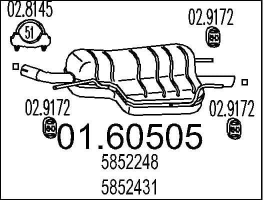 Rear Muffler 01.60505