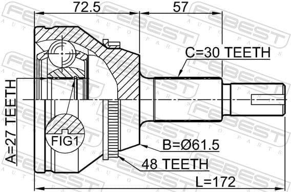 Joint Kit, drive shaft 0110-GSL20A48 - image 2