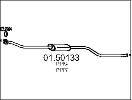 Centre Muffler 01.50133