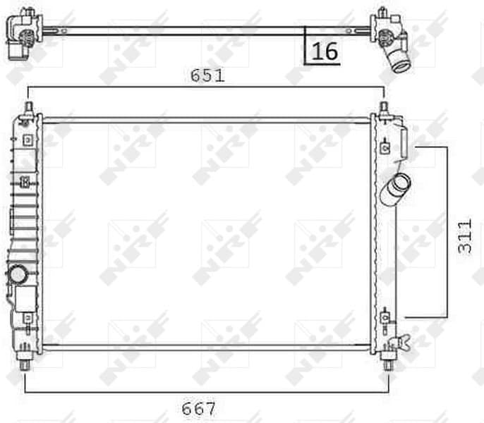 Radiator, engine cooling 58505