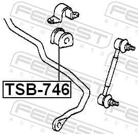 Mounting, stabiliser bar TSB-746 - image 2