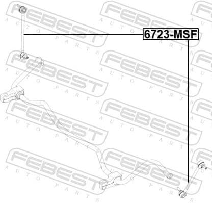 Link/Coupling Rod, stabiliser bar 6723-MSF - image 2