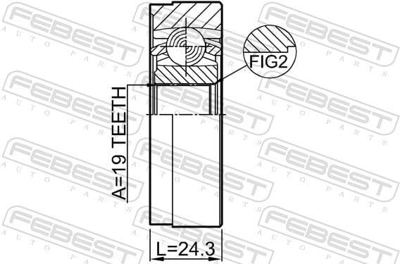 Joint, propshaft 2711-XC60SHA - image 2
