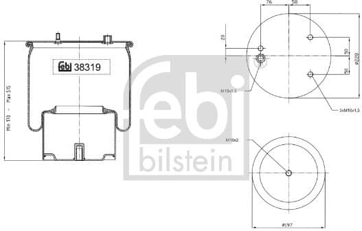 Bellow, air suspension 38319