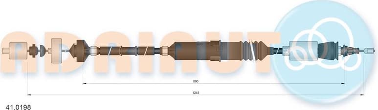 Cable Pull, clutch control 41.0198